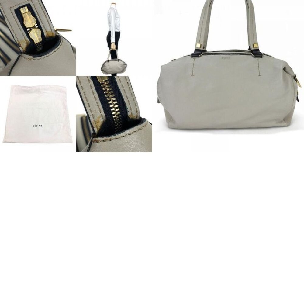 Celine Handbag Marine fts.08 gc Leather Light Grey Small Boston - Picture 9 of 9